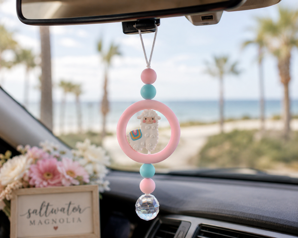 Llama Love Car Charm