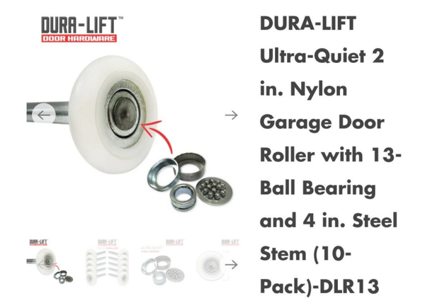 13 Ball Bearing Nylon Rollers (10 pack)