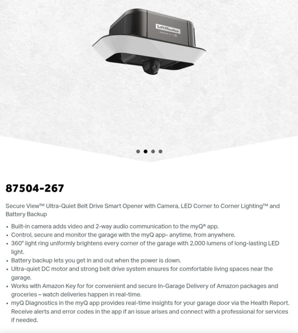 Liftmaster  87504-267  1/2 H.P. Belt Drive Motor