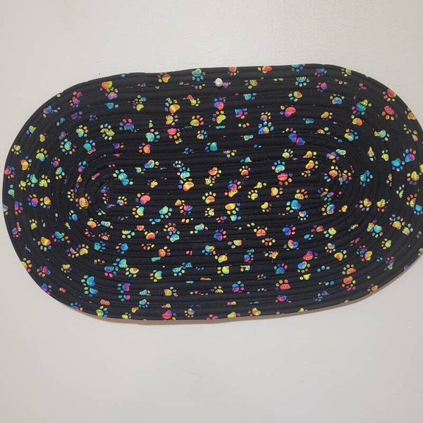 13in by 21in jellyroll dog bowl mat