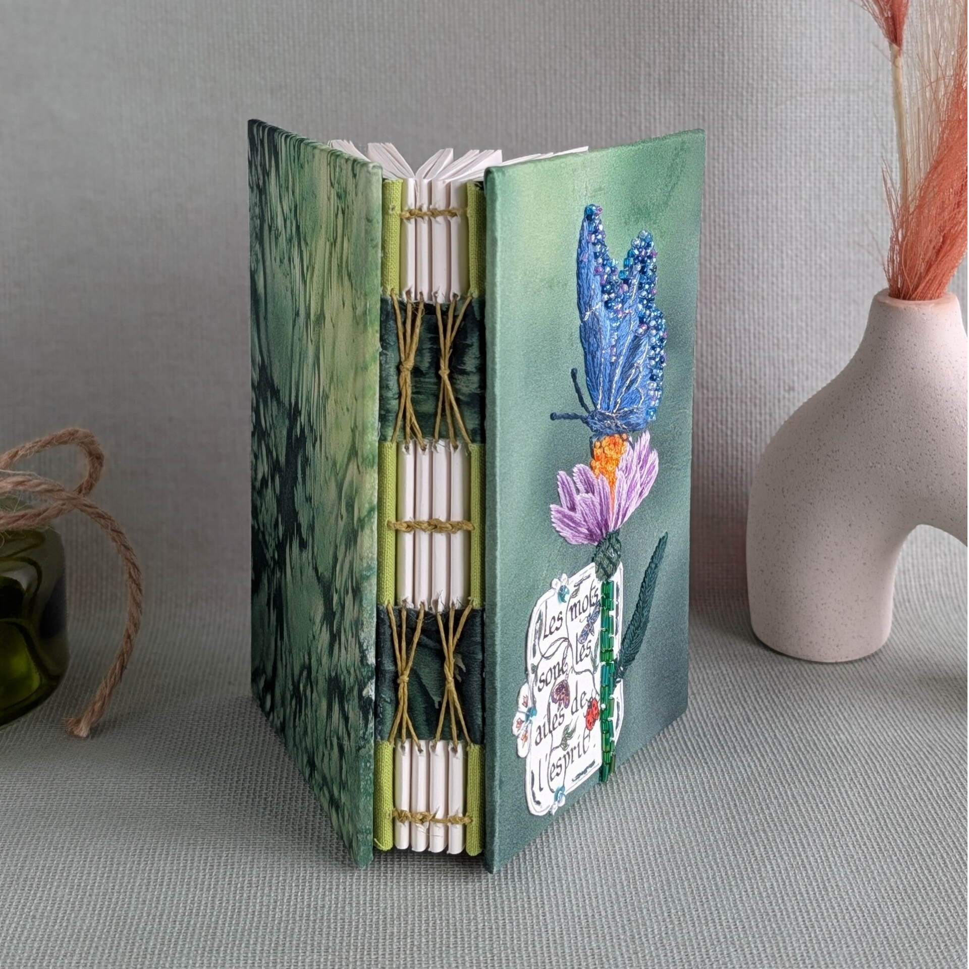carnet artisanal brodé