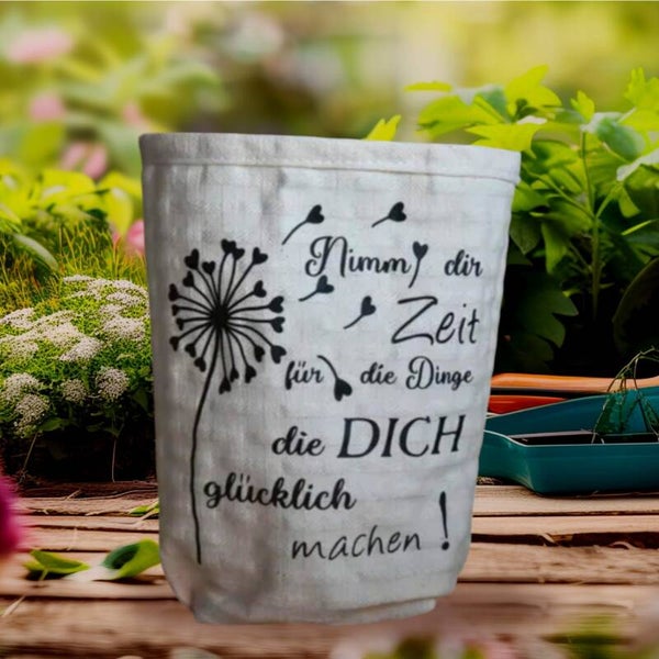 Windlicht - Spruch Zeit