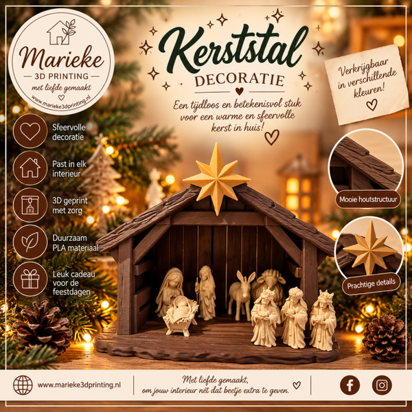Kerststal compleet