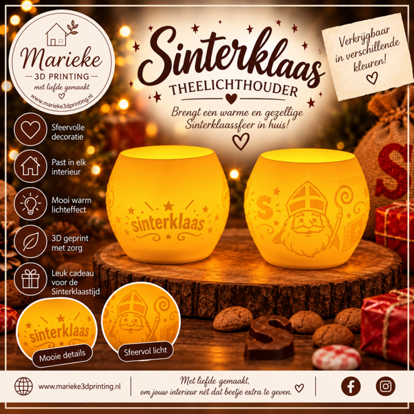 Sinterklaas theelichthouder (Set van 2)