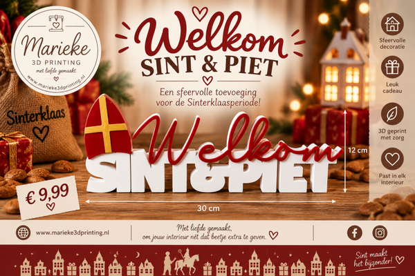 Sinterklaas | Tekstbordje | Welkom sint & piet