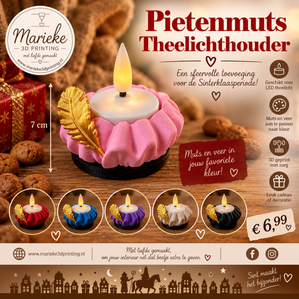 Sinterklaas Theelichthouder muts