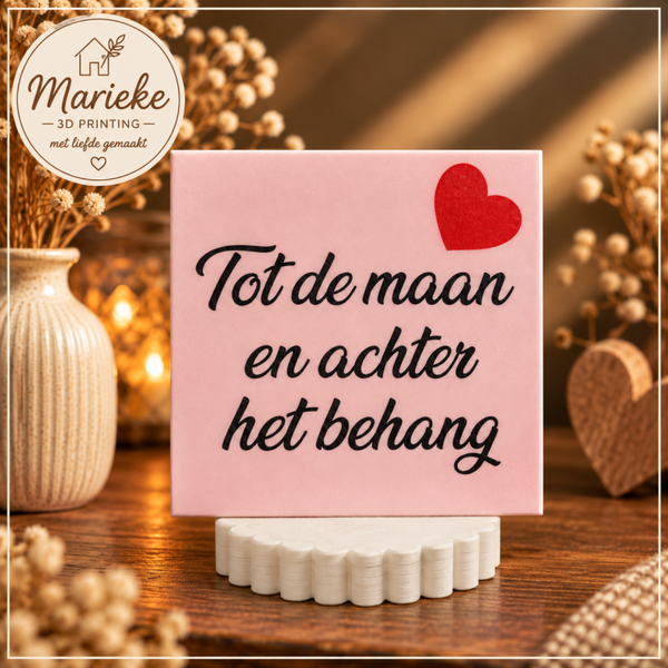 Tegel Tot de maan en achter het behang