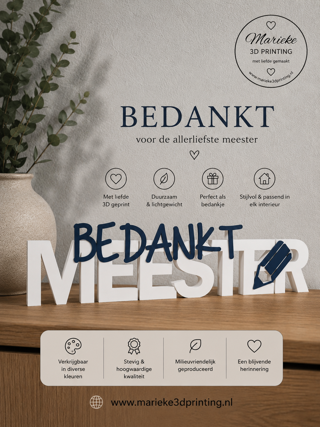 Bedankt meester