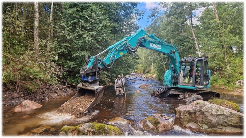 Iordningställning av leknacke i Hedströmmen vid Nedre Borgfors