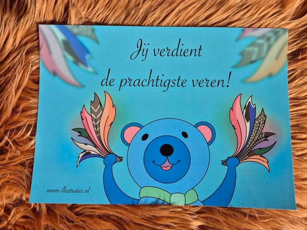 Meegeefkaarten Beer en Millie A4-formaat
