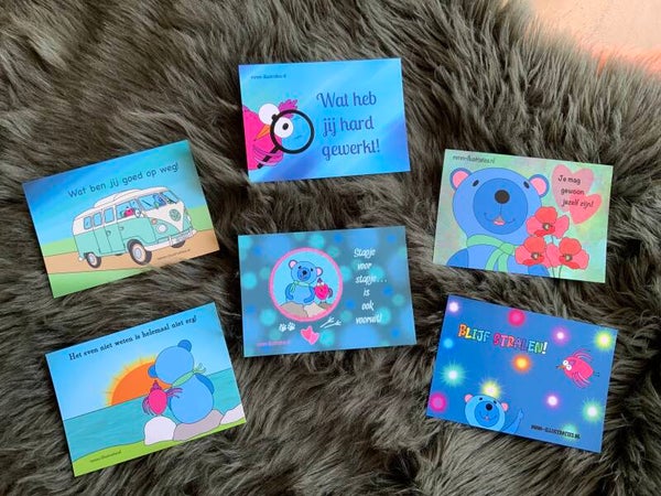 Meegeefkaarten Beer en Millie A6-formaat