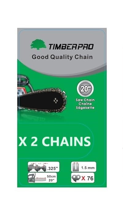 Genuine 20" timberpro chain. Pack of 2.