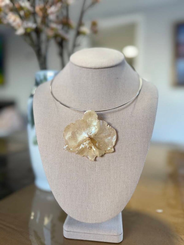 Pearl Orchid Necklace