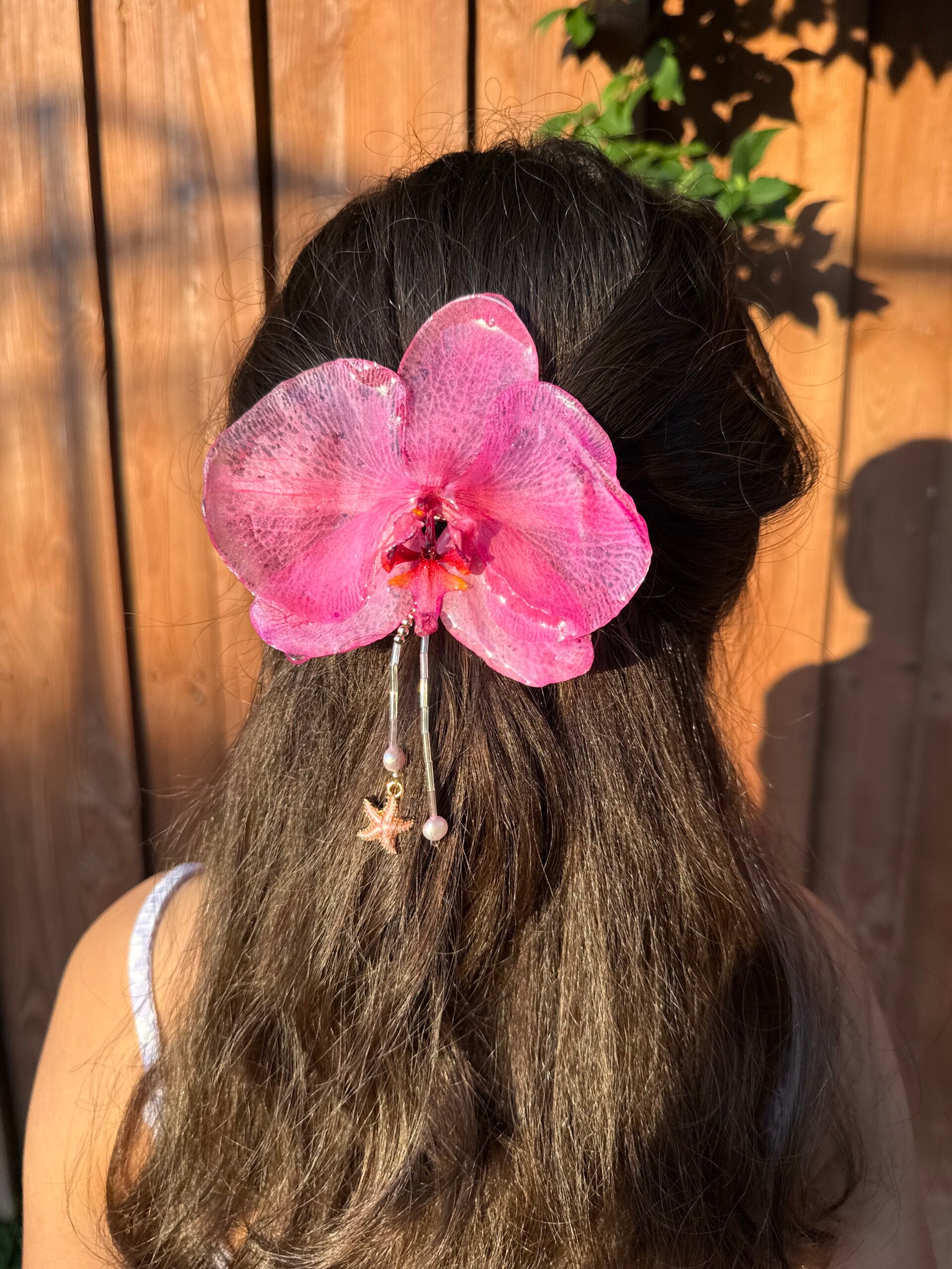 Pink Orchid Hair Clip