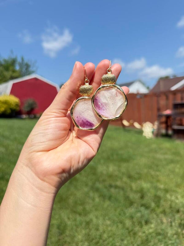 Orchid Petals earrings