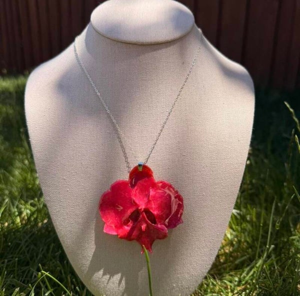 Real Orchid Hand painted