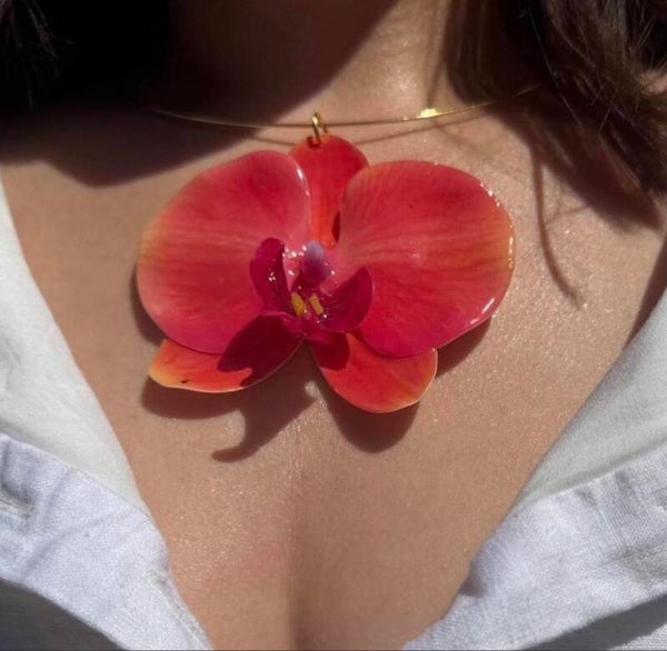 Artificial Orchid Necklace