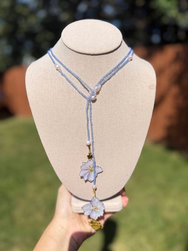 Blue & Purple Beaded Necklace