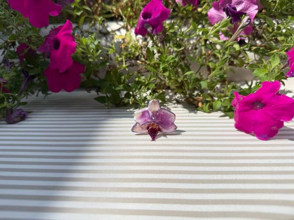 Real Orchid Purple Adjustable Ring