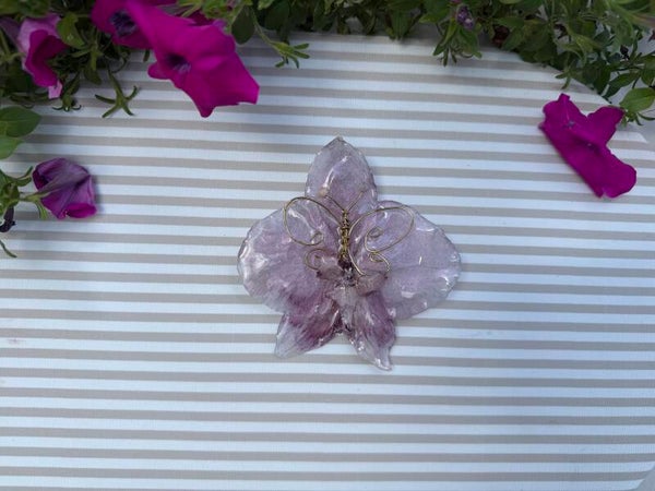 Real Purple Orchid Hairclip/Brooch