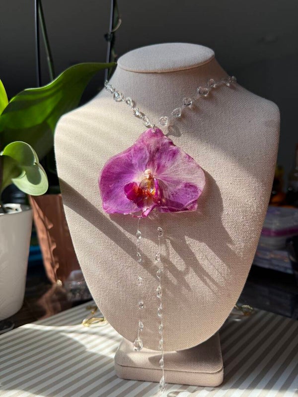 Purple Orchid Necklace