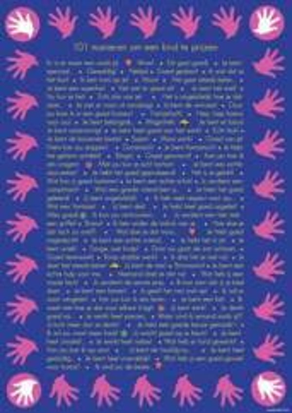 Canvas '101 manieren om een kind te prijzen' A4 formaat