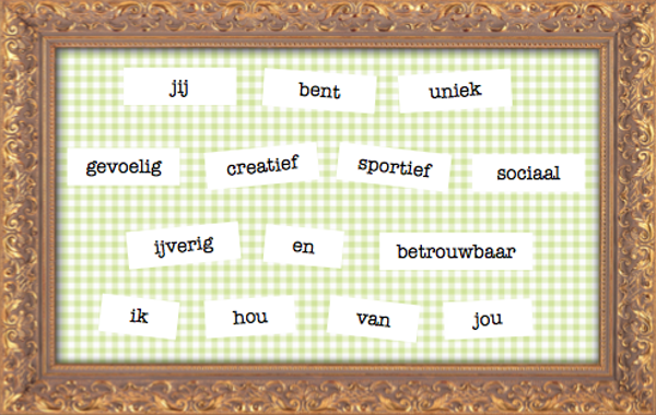 Kaarten 'Woorden in een Lijstje' met Stickervel