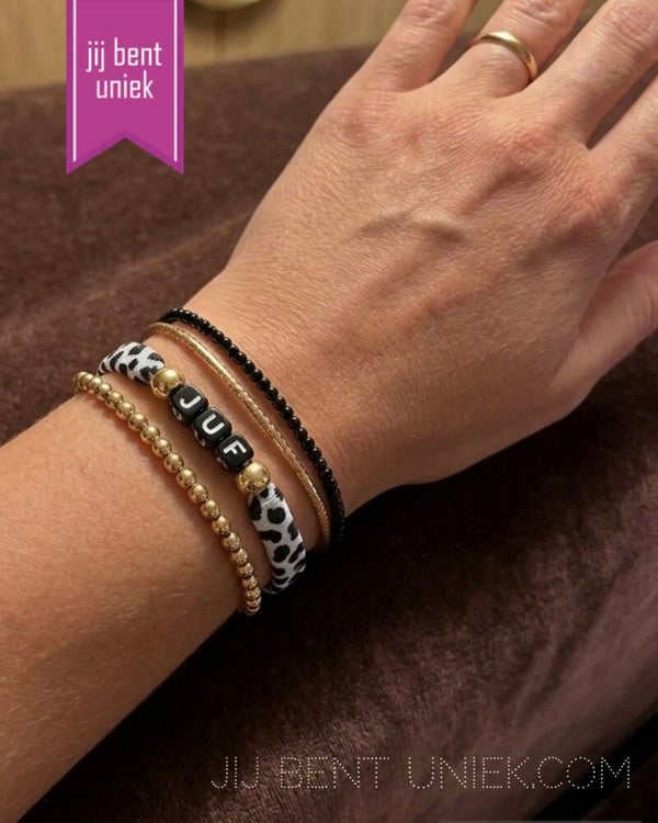 Armband ‘Juf’ goud
