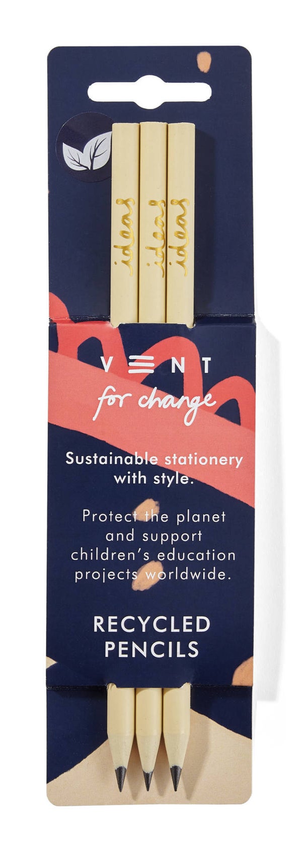 Blue Recycled pencils by Vent for Change