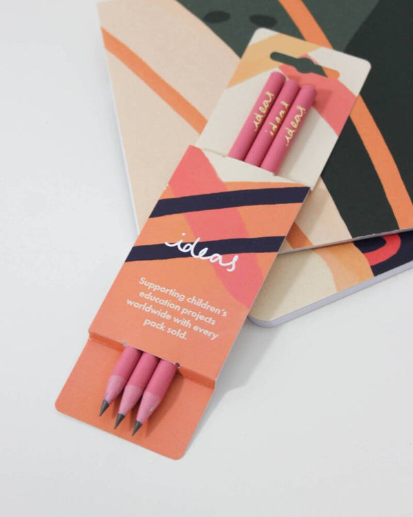 Pink Recycled pencils by Vent for Change