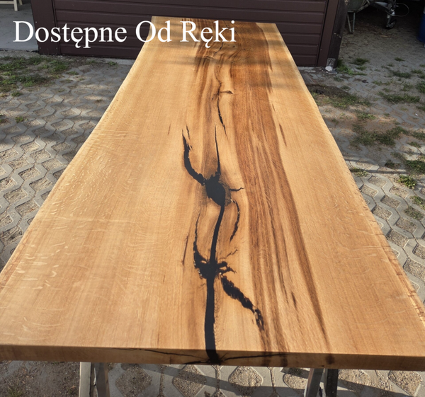 Dębowy Blat w połączeniu z żywicą epoksydowa