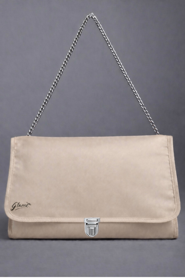Pochette beige 2 volets
