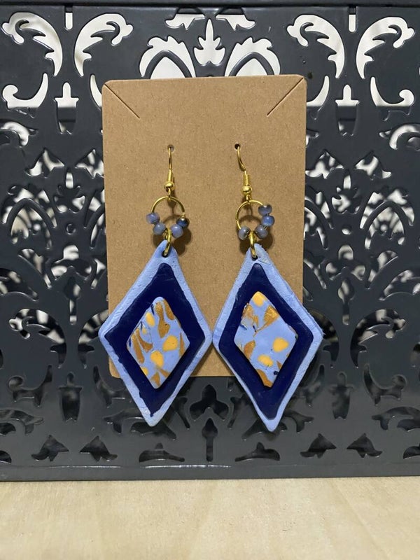 Glitter Gold and Blues Diamond