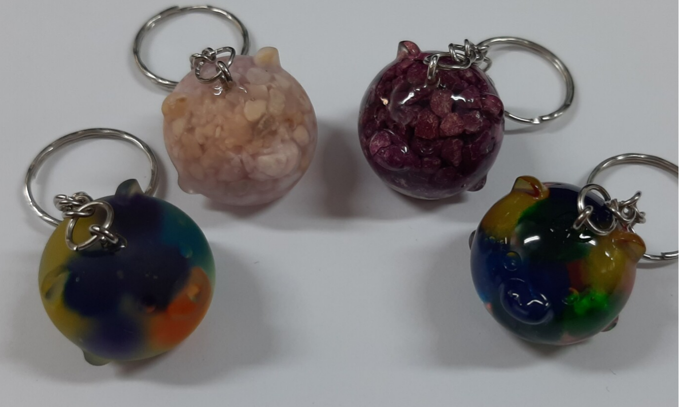 Schlüsselanhänger runder, witziger Bär