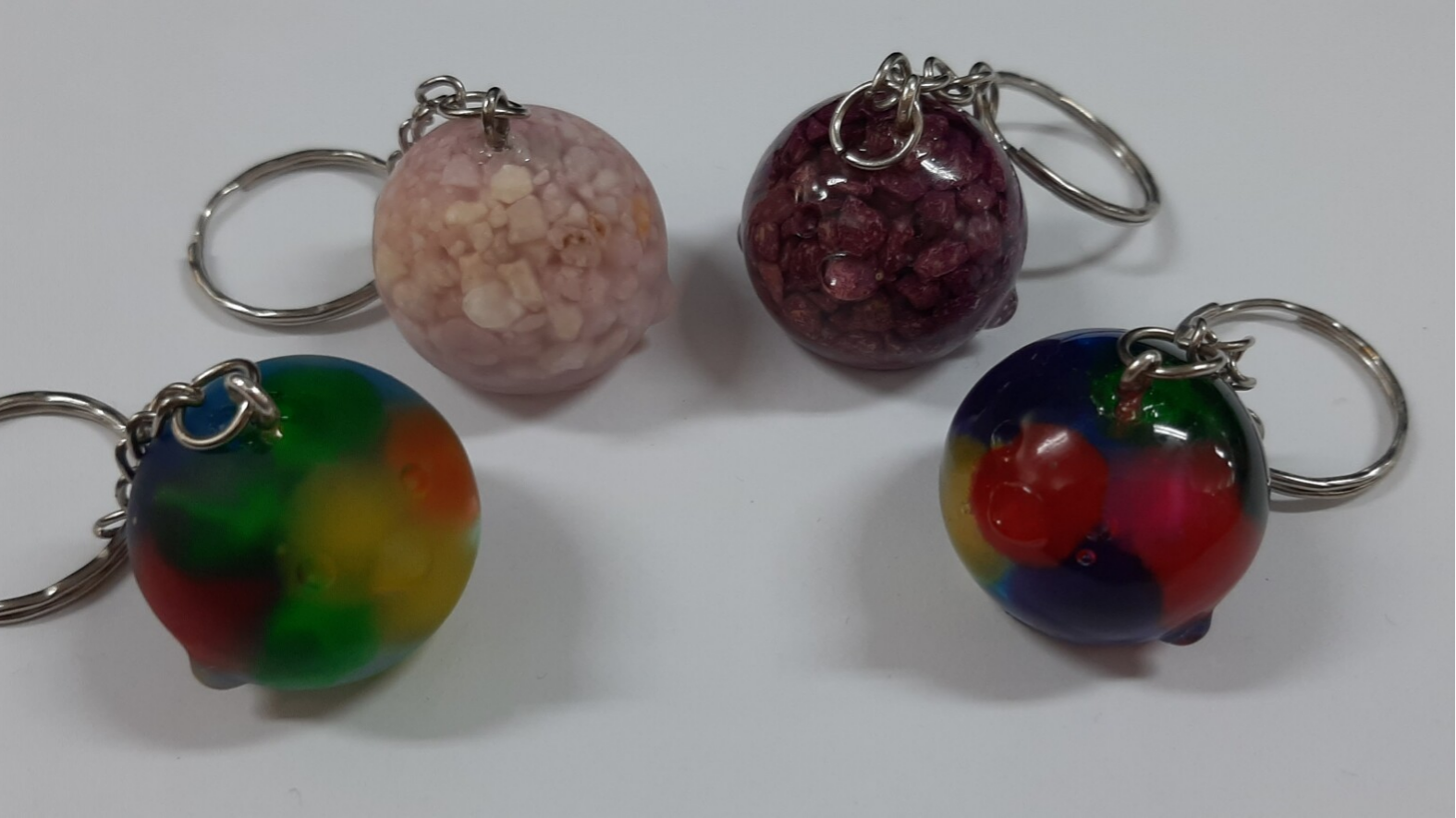 Schlüsselanhänger runder, witziger Vogel