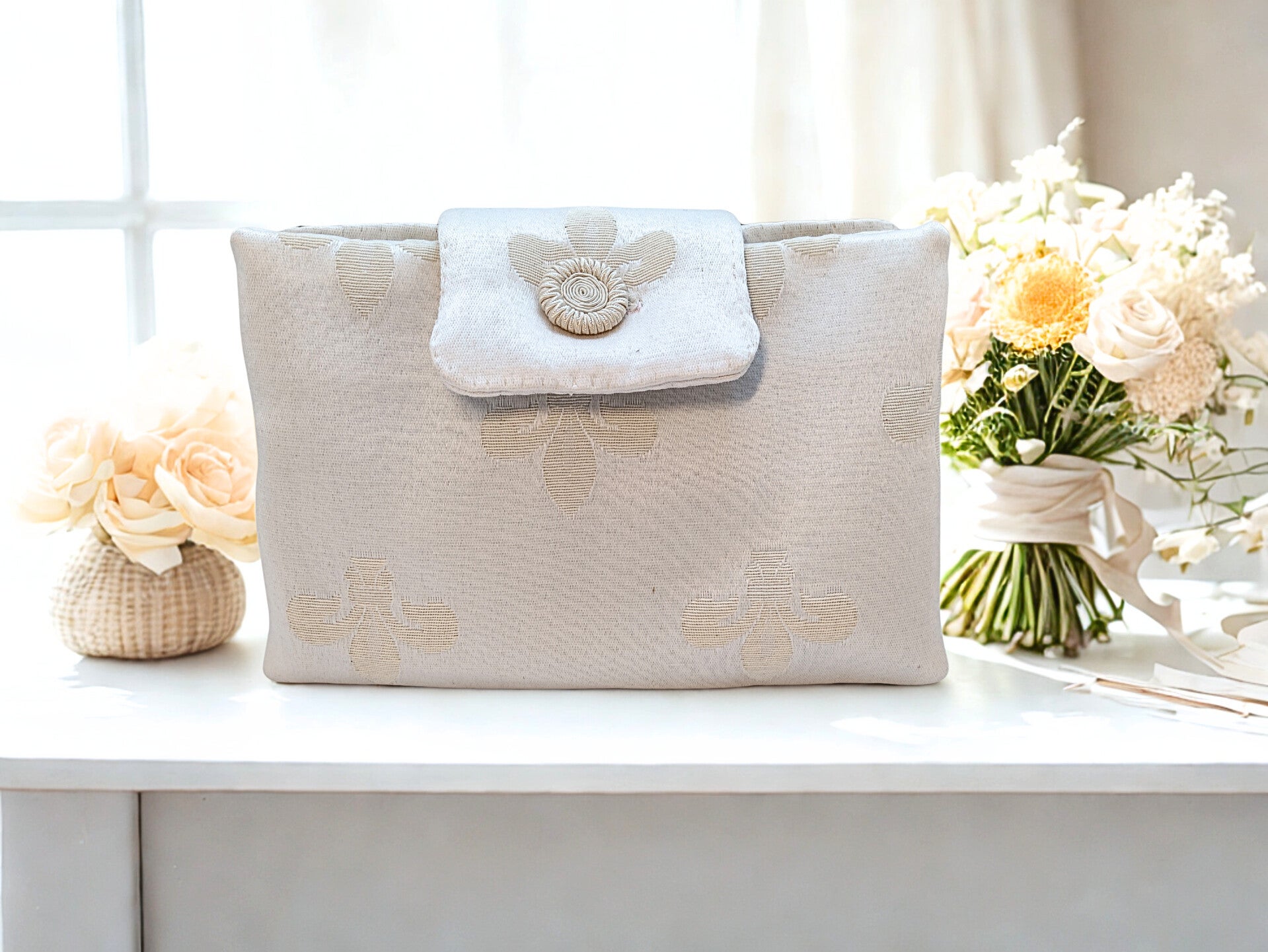 Elegant Bridal I Evening Bag Jacqard & Silk