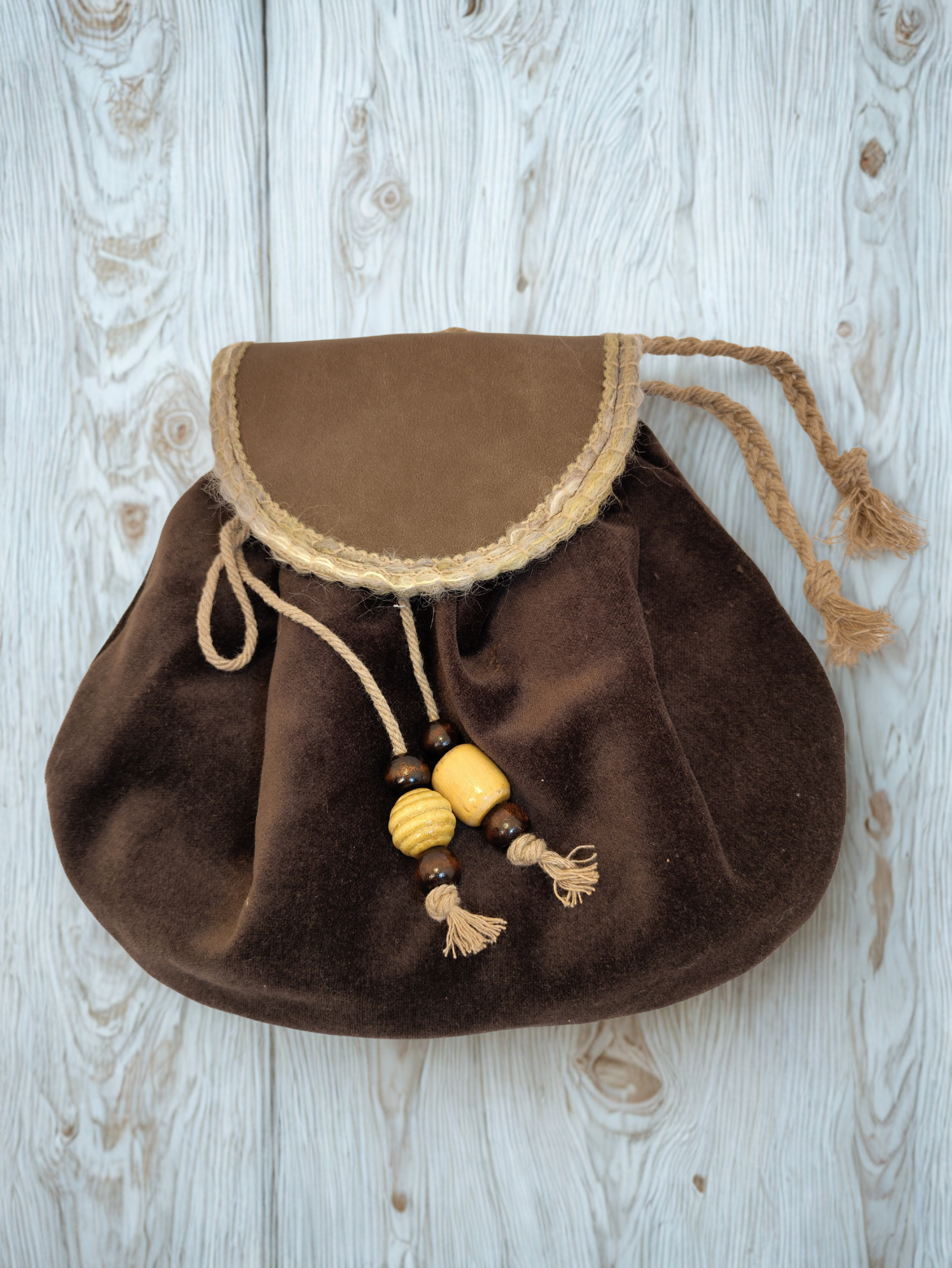Historical Brown Unisex Medieval LARP Belt Pouch