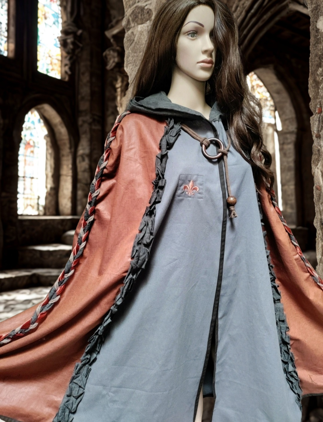 Medieval Inspired Cloak Embroidery