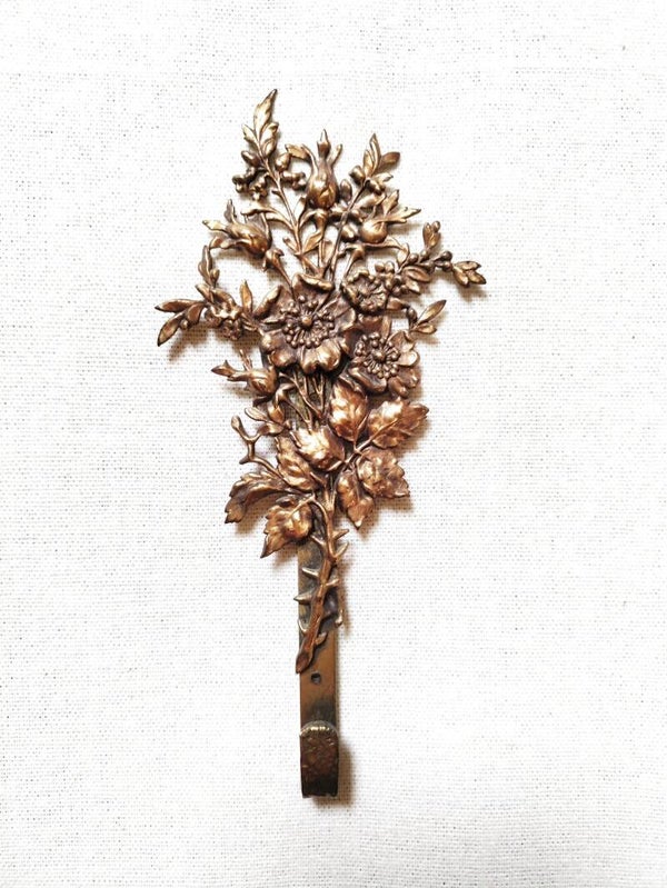 Authentic French Brass Finial with Aged Patina