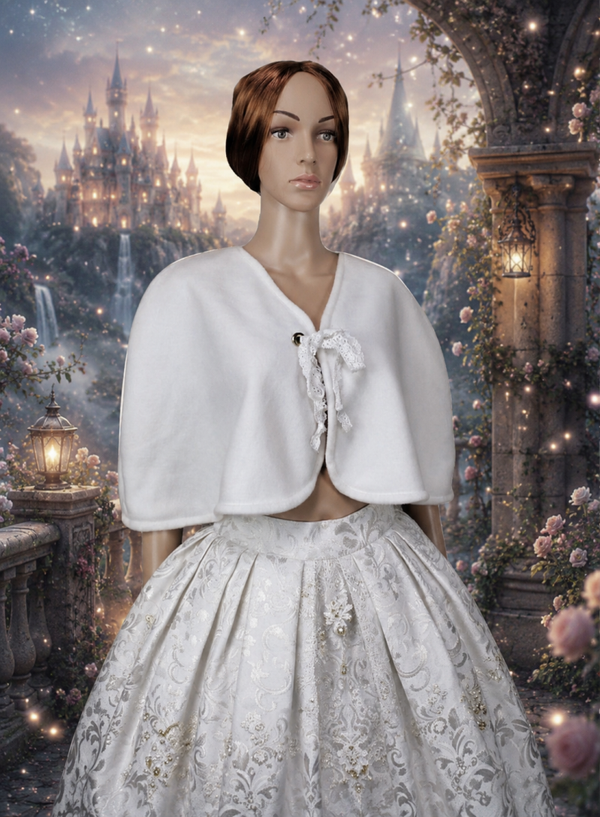 Snowy White Capelet Ultra Soft Fantasy Fairytales