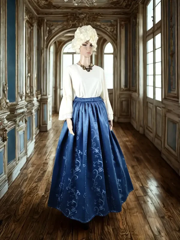 Royal Blue Skirt - Medieval, LARP & Fantasy