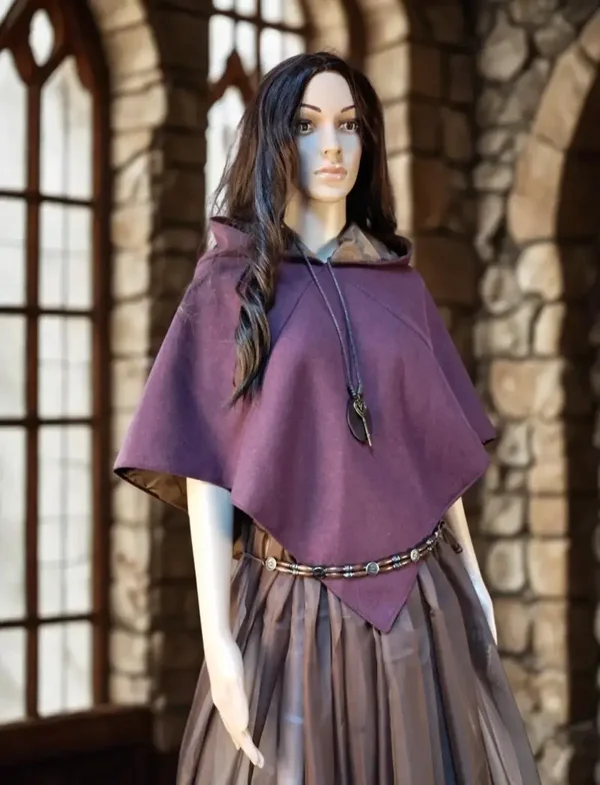 Woolen Silk-Lined Viking Hood