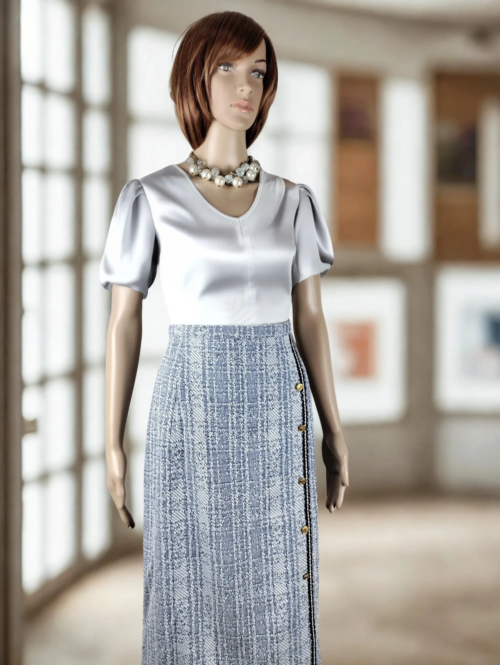 Parisian Style Atelier Skirt with Silk Lining