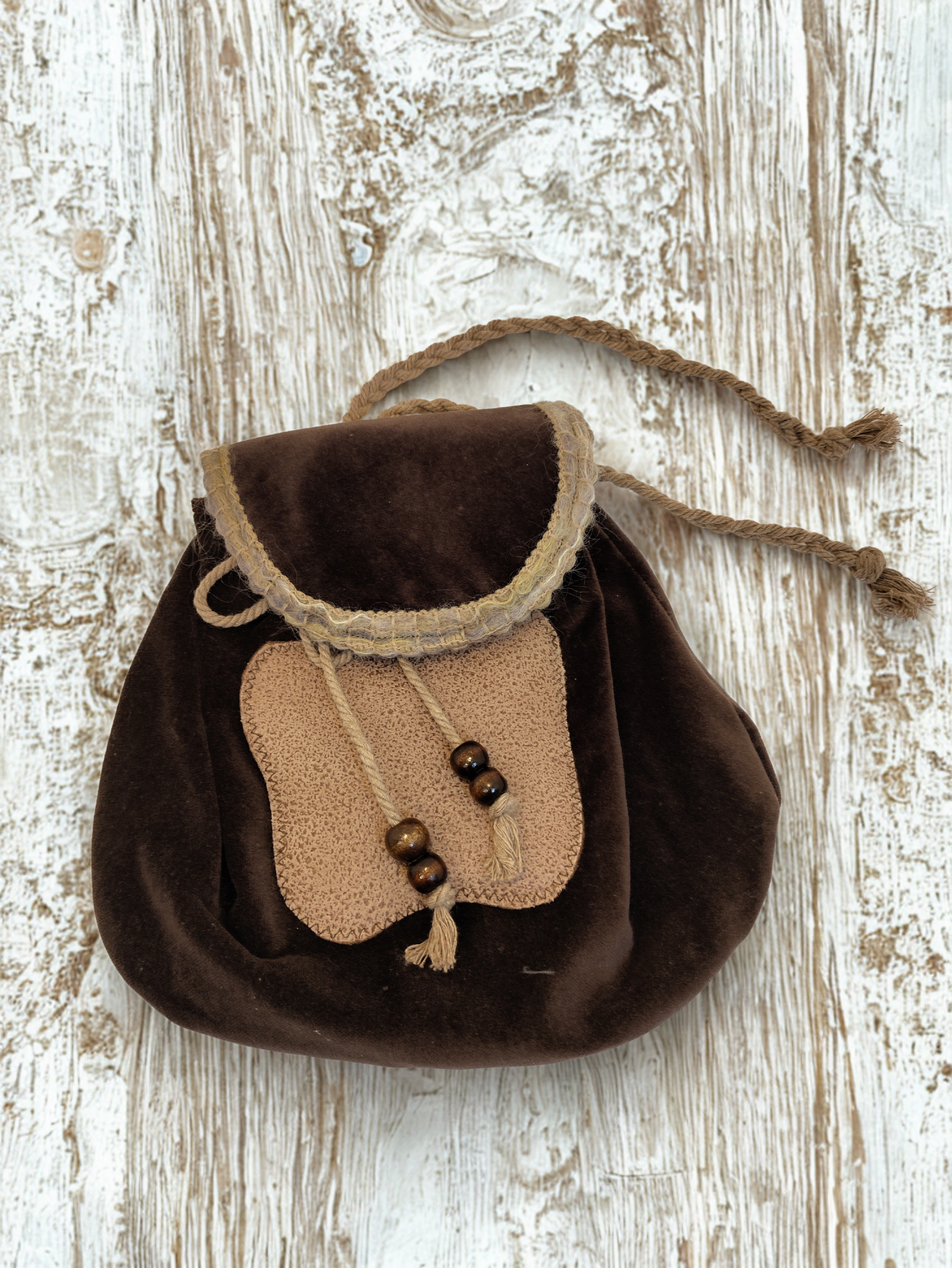 Historical Brown Unisex Medieval LARP Bag