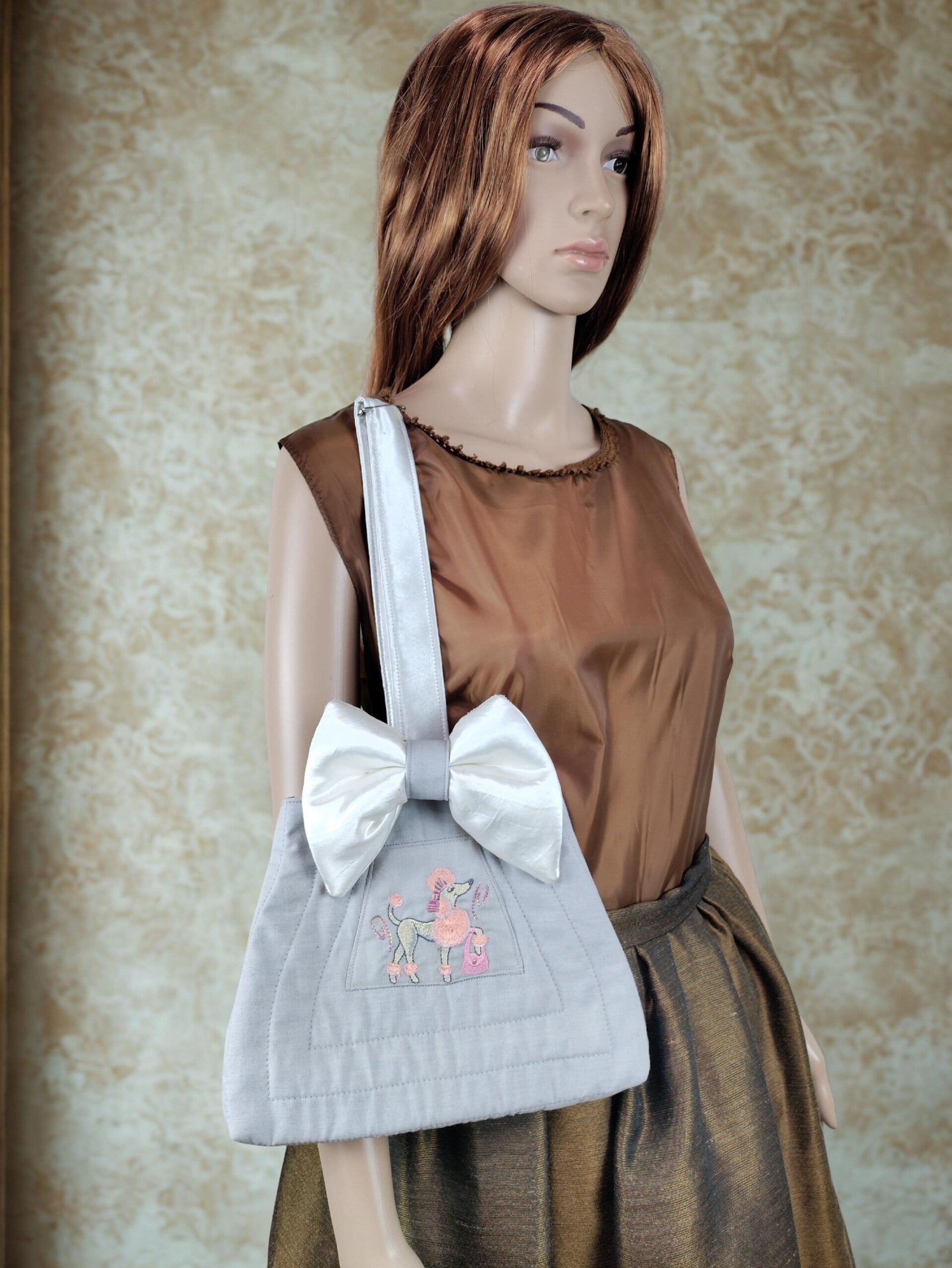1950s Vintage Style Poodle Handbag