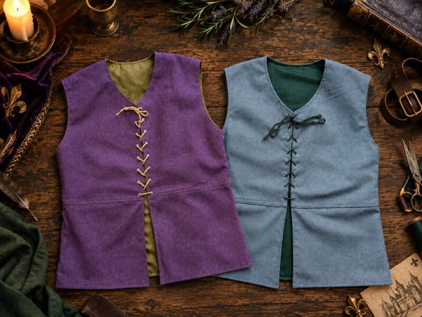 Custom Made Medieval LARP Vest Canvas & Cotton - XS - XXXL