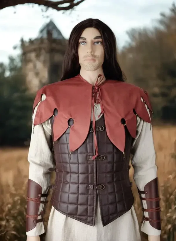 Handmade Medieval Capelet – Suedine Shoulder Cape