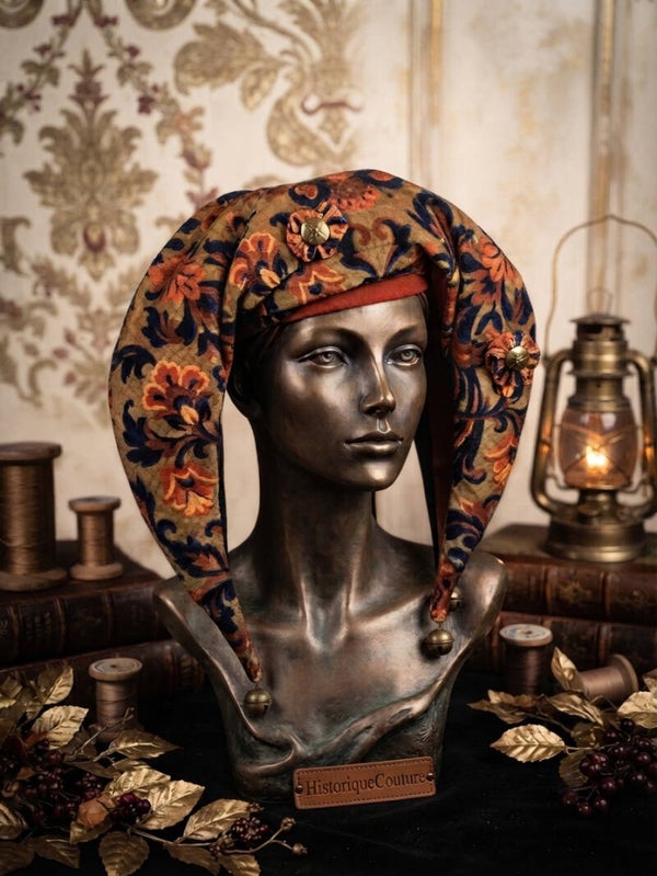 One of a Kind Velvet Jester Hat Four Wing, Three Colors