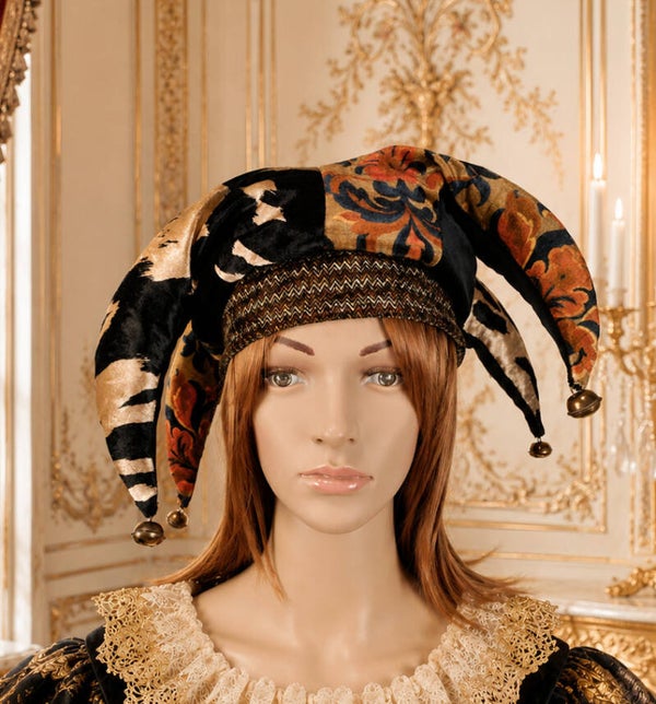 One of a Kind Velvet Jester Hat Four Wing Court Jester