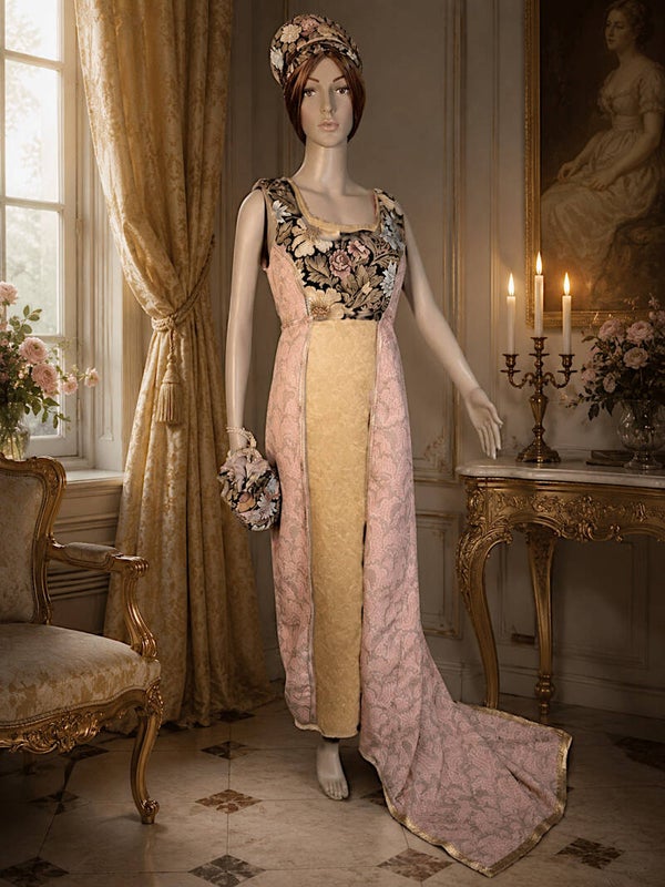 Empress Joséphine de Bonaparte Gown, Hat & Pouch